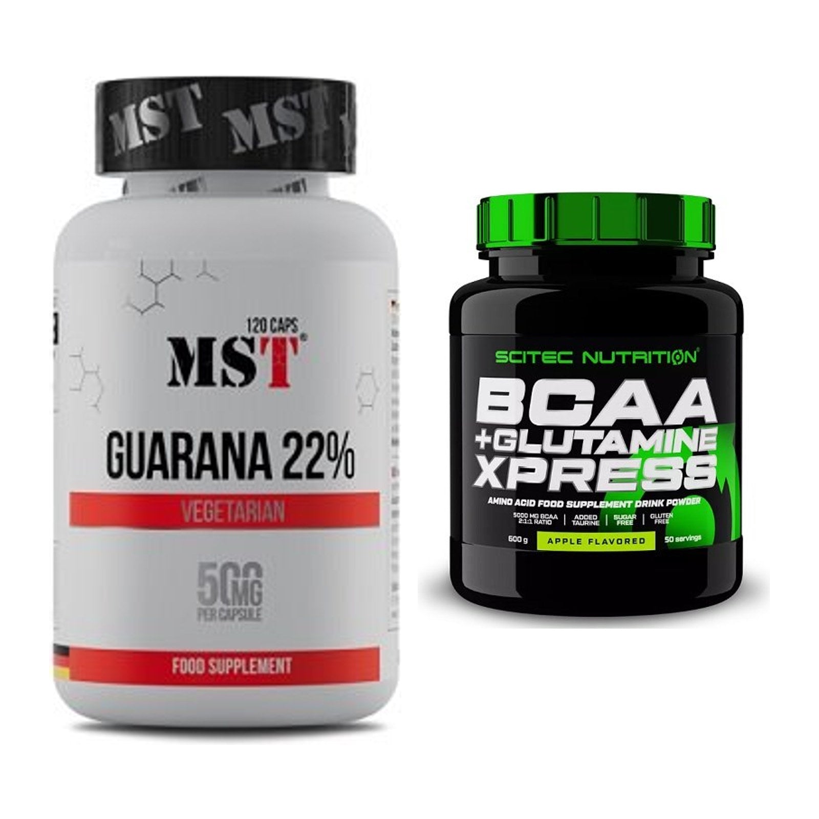 Trainings-Set: MST Guarana 22% + Scitec BCAA+ Glutamine Xpress – alle enthaltenen Artikel