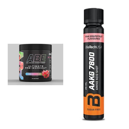 Trainings-Set: Applied Nutrition A.B.E + BioTech AAKG 7800 20 x – alle enthaltenen Artikel