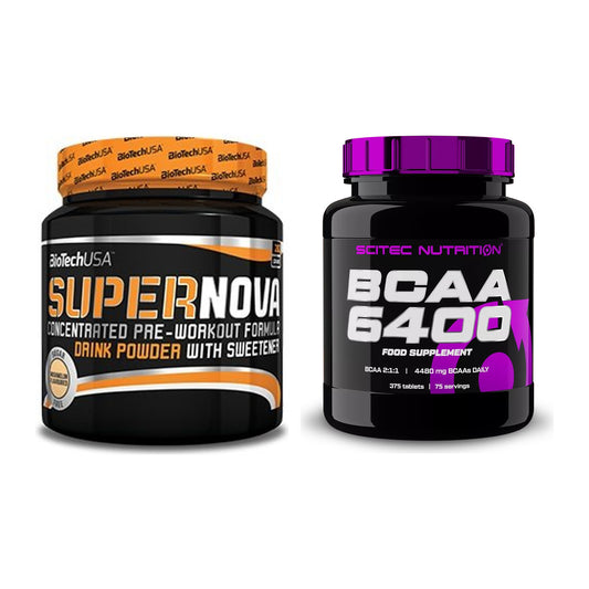 Trainings-Set: BioTech Supernova + Scitec BCAA 6400 – alle enthaltenen Artikel