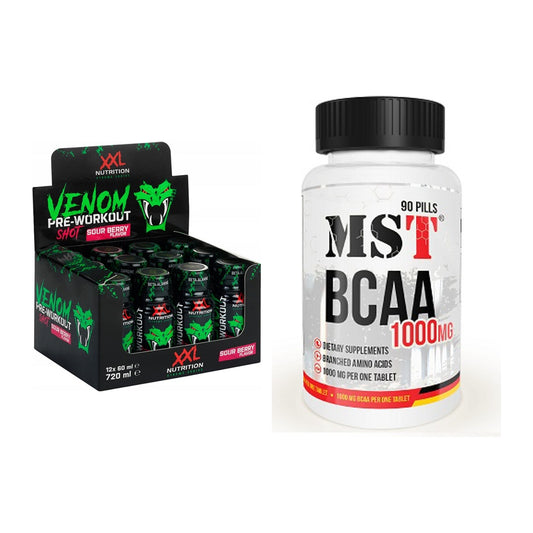 Trainings-Set: XXL Nutrition Venom Shot + MST BCAA 1000 (90 Tabl.) – alle enthaltenen Artikel