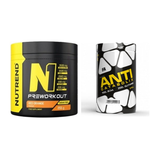 Trainings-Set: Nutrend N1 Preworkout 255g + FA Nutrition Anticatabolix – alle enthaltenen Artikel