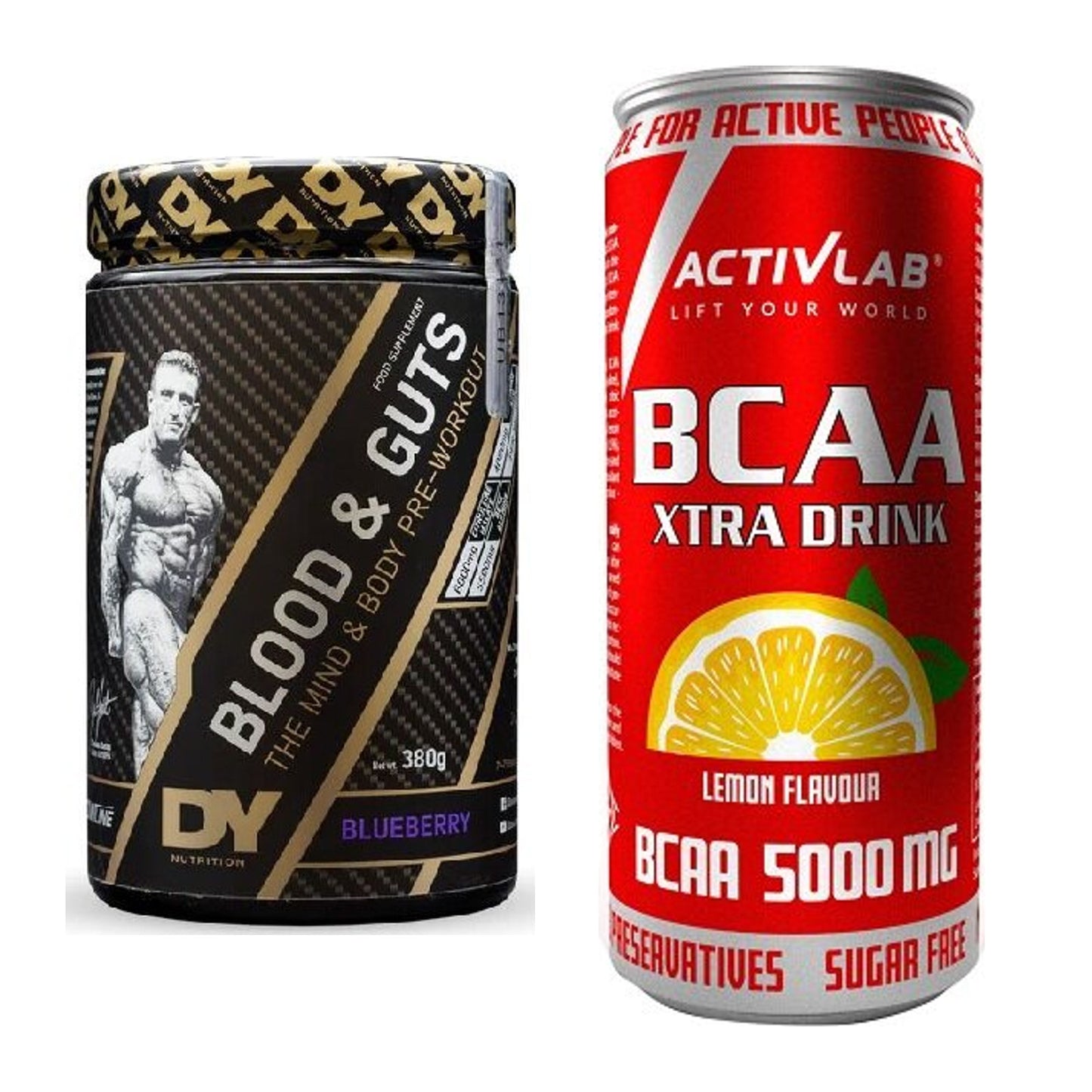 Trainings-Set: DY Nutrition Blood&Guts + Activlab BCAA Xtra Drink – alle enthaltenen Artikel