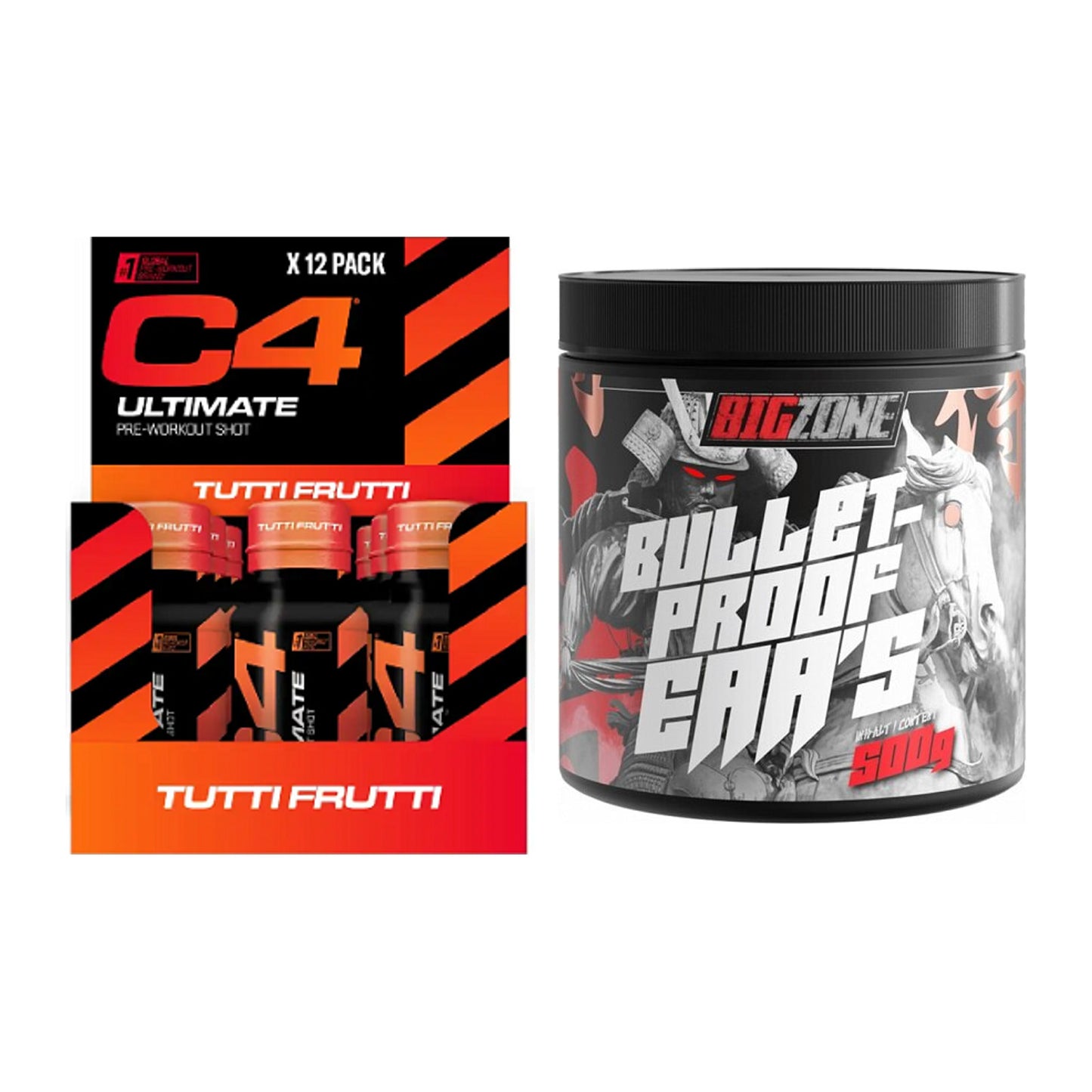 Trainings-Set: Cellucor C4 Ultimate + Big Zone Bulletproof EAA's – alle enthaltenen Artikel