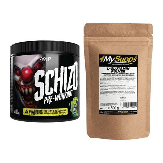 Trainings-Set: AK47 Labs Schizo Pre-Workout + MySupps Glutamine – alle enthaltenen Artikel
