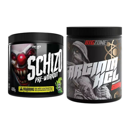 Trainings-Set: AK47 Labs Schizo Pre-Workout + Big Zone Arginine HCl – alle enthaltenen Artikel