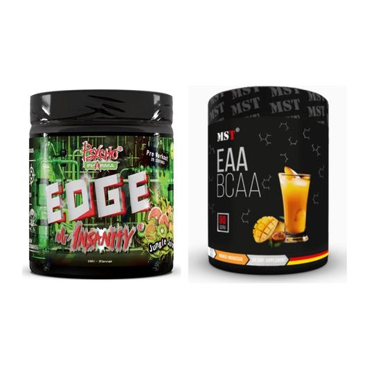 Trainings-Set: Psycho Pharma Edge of Insanity + MST EAA & BCAA – alle enthaltenen Artikel