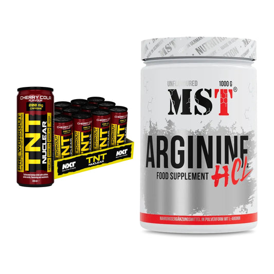 Trainings-Set: NXT Nutrition TNT NUCLEAR + MST Arginine HCL – alle enthaltenen Artikel