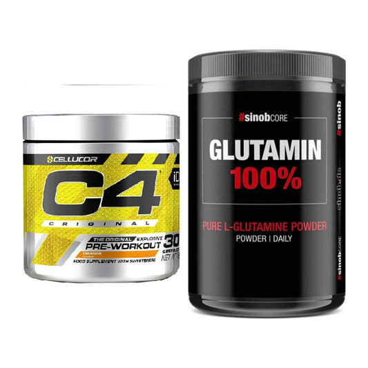 Trainings-Set: Cellucor C4 Original 30Serv. + Sinob Core L-Glutamin – alle enthaltenen Artikel
