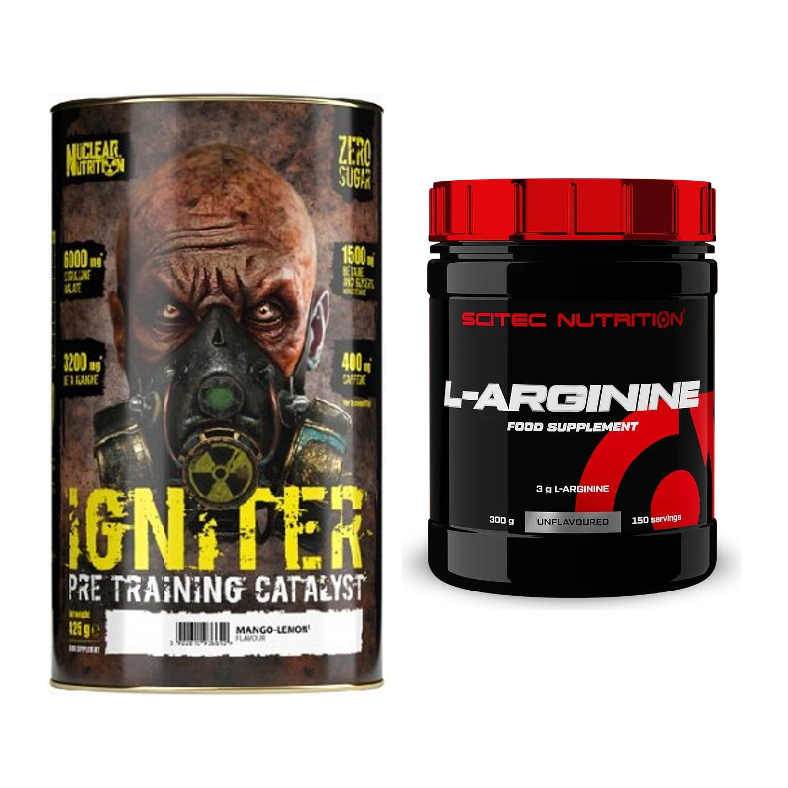 Trainings-Set: Nuclear Nutrition IGNITER Booster + Scitec Arginin – alle enthaltenen Artikel