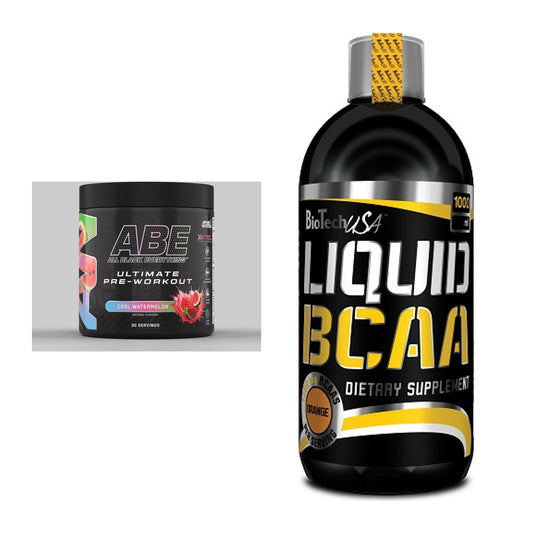 Trainings-Set: Applied Nutrition A.B.E Ultimate + BioTech Liquid BCAA – alle enthaltenen Artikel