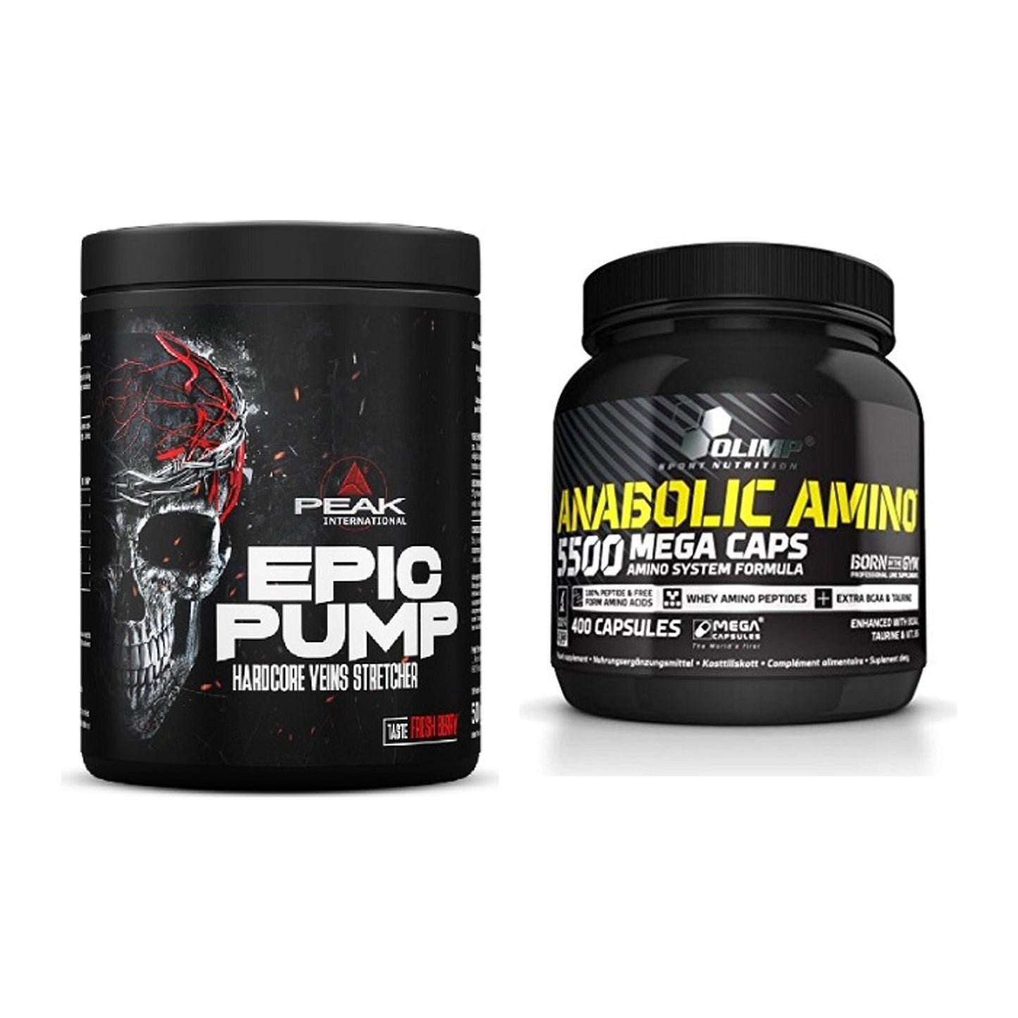 Trainings-Set: Peak EPIC Pump + Olimp Anabolic Amino 5500 Mega – alle enthaltenen Artikel