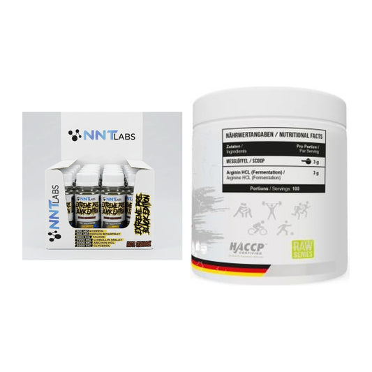 Trainings-Set: NNT Extreme Black Edition Shot + MST Arginine HCL – alle enthaltenen Artikel