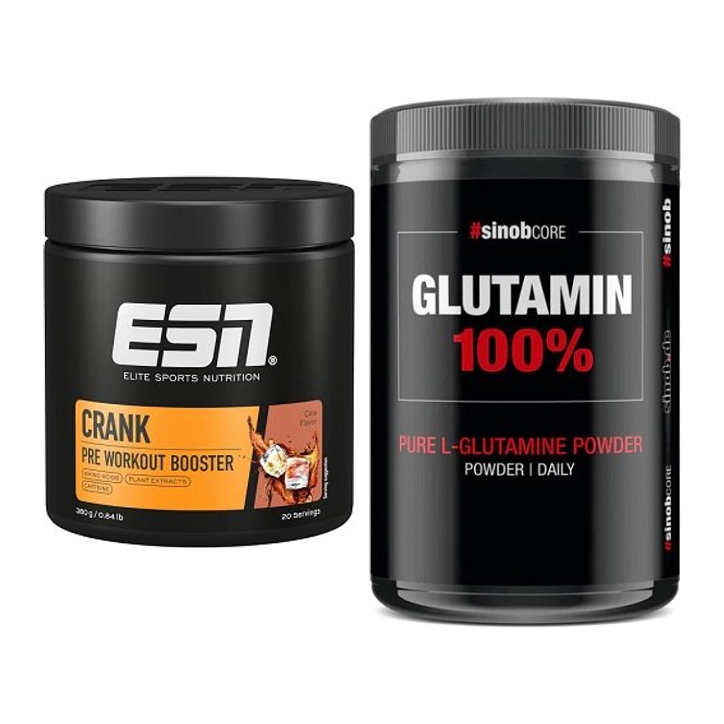 Trainings-Set: ESN Crank Booster + Sinob Core L-Glutamin – alle enthaltenen Artikel