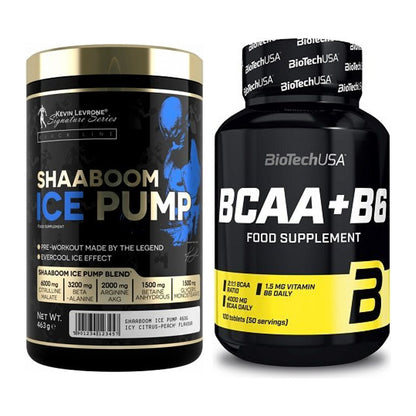 Trainings-Set: Kevin Levrone Shaaboom Ice + BioTech BCAA+B6 100 Tabl – alle enthaltenen Artikel