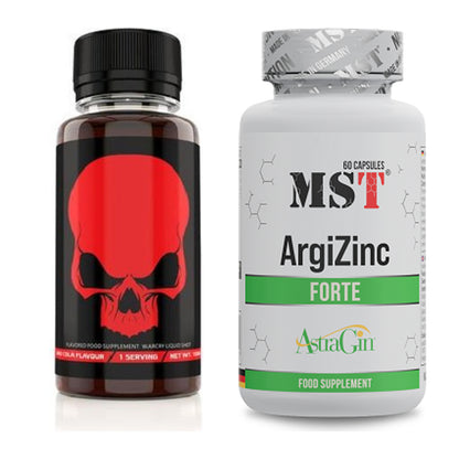 Trainings-Set: Genius Nutrition Warcry Liquid + MST ArgiZinc Forte – alle enthaltenen Artikel