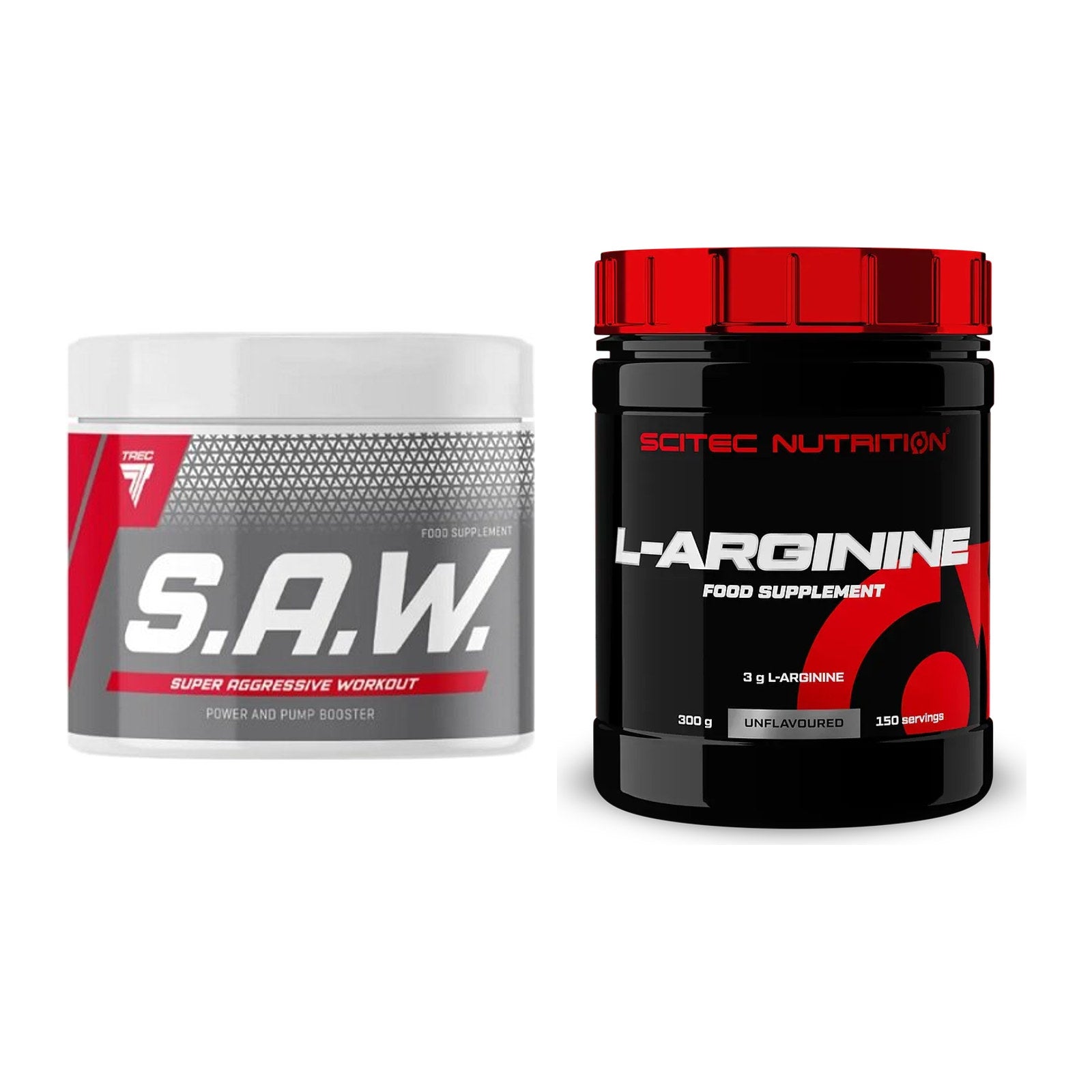 Trainings-Set: Trec Nutrition SAW Booster + Scitec Arginin – alle enthaltenen Artikel