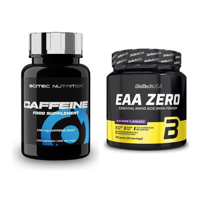 Trainings-Set: Scitec Caffeine + BioTech EAA Zero – alle enthaltenen Artikel