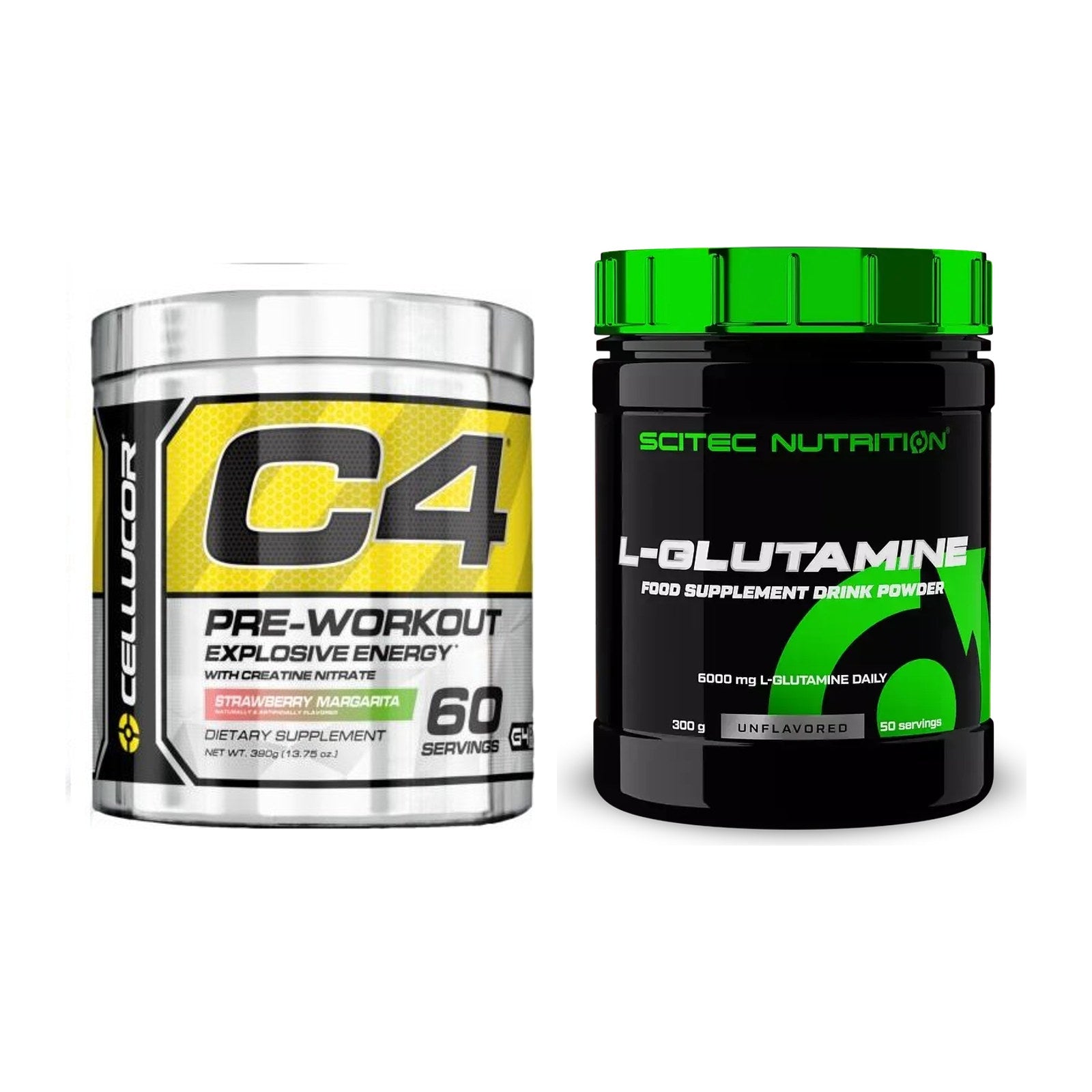 Trainings-Set: Cellucor C4 Original 60 Serv. + Scitec L-Glutamin – alle enthaltenen Artikel