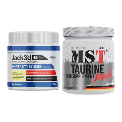 Trainings-Set: USP Labs Jack3d 45 Serv. + MST Taurine – alle enthaltenen Artikel
