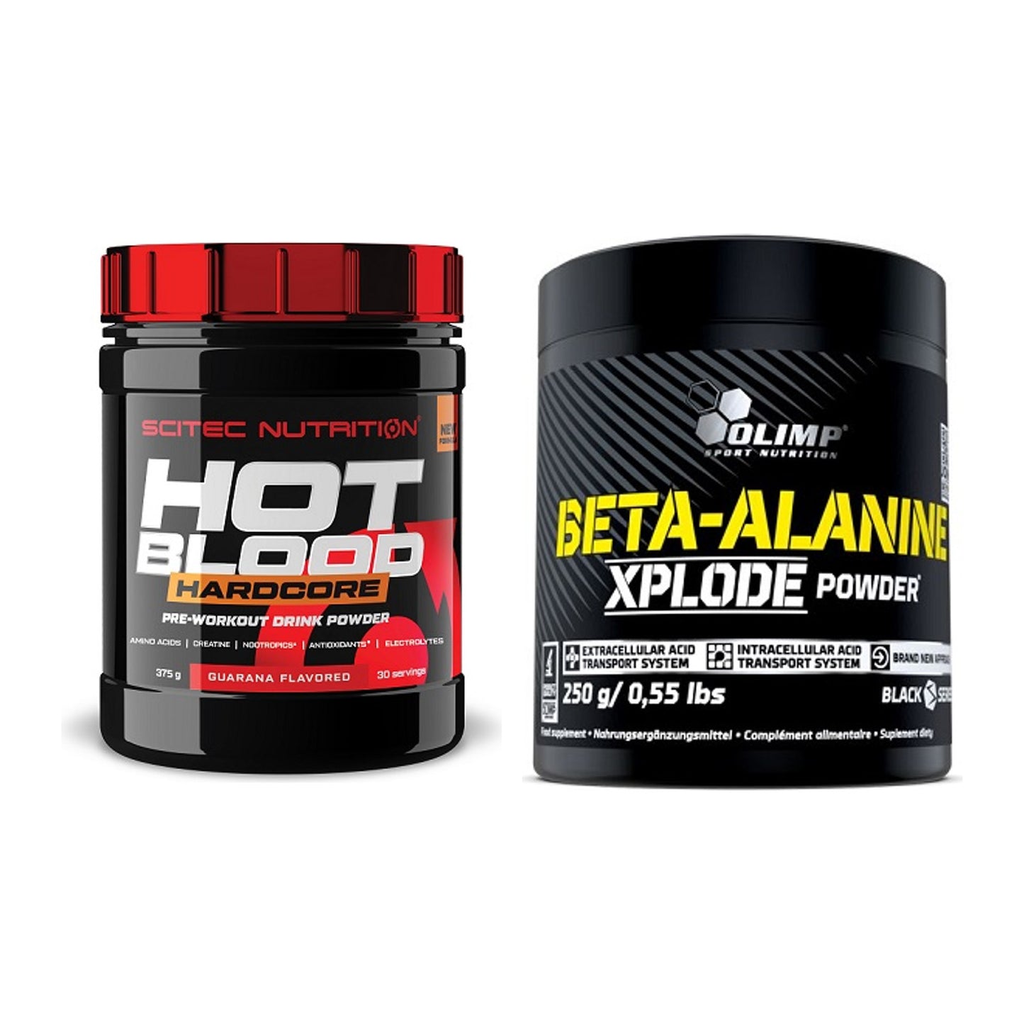Trainings-Set: Scitec Hot Blood Hardcore + Olimp Beta-Alanine Xplode – alle enthaltenen Artikel