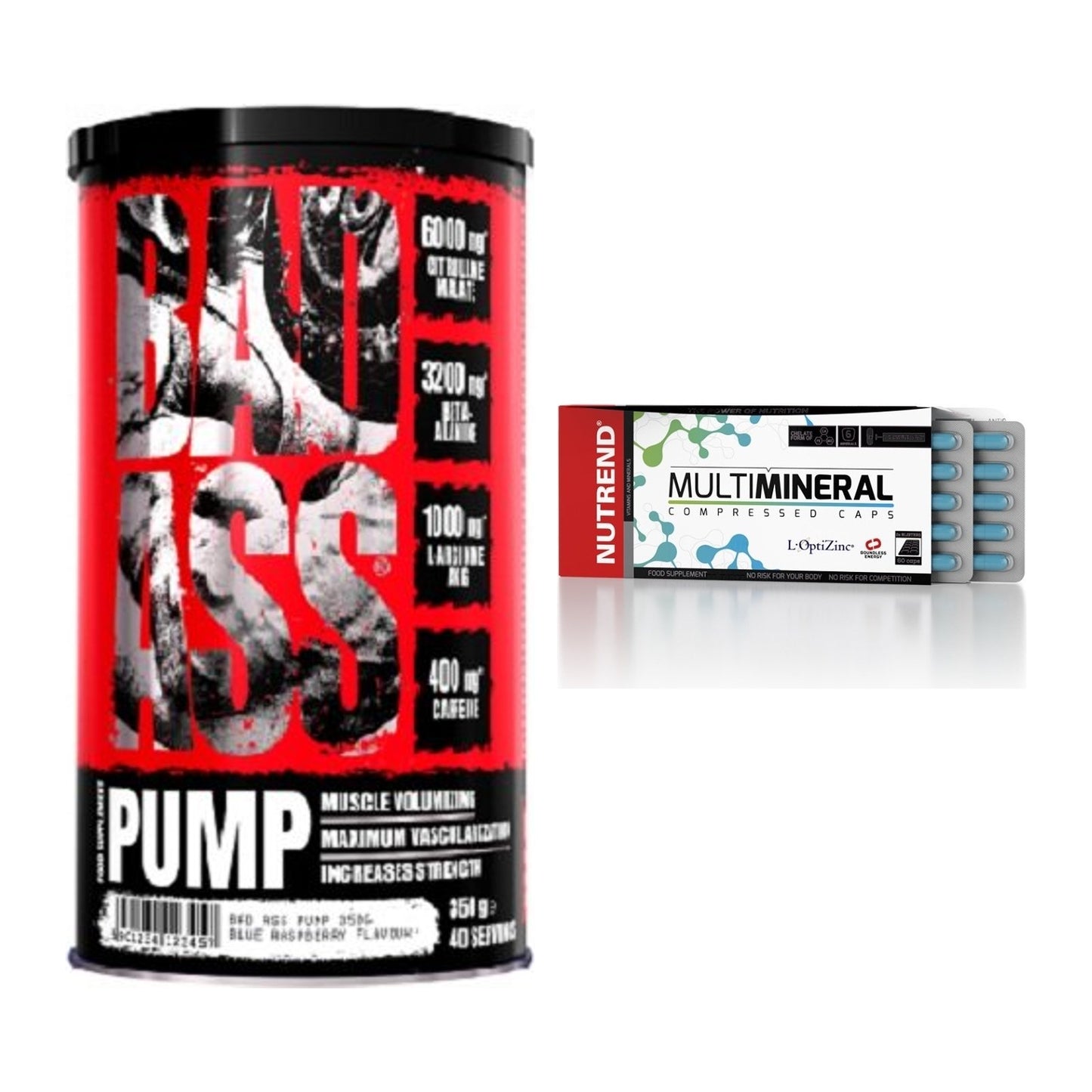 Trainings-Set: BAD ASS Pump + Nutrend Multimineral Compressed – alle enthaltenen Artikel