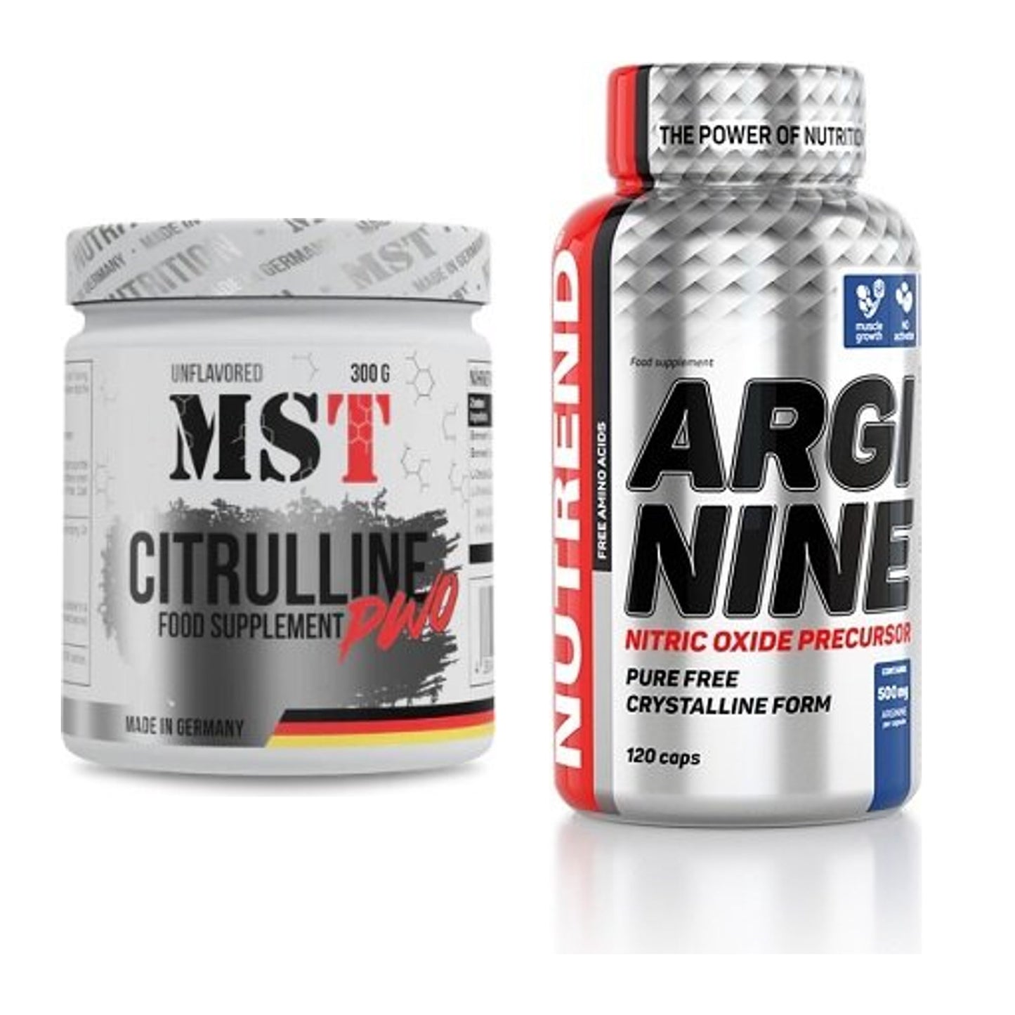 Trainings-Set: MST Citrulline Malat 300g + Nutrend Arginine – alle enthaltenen Artikel