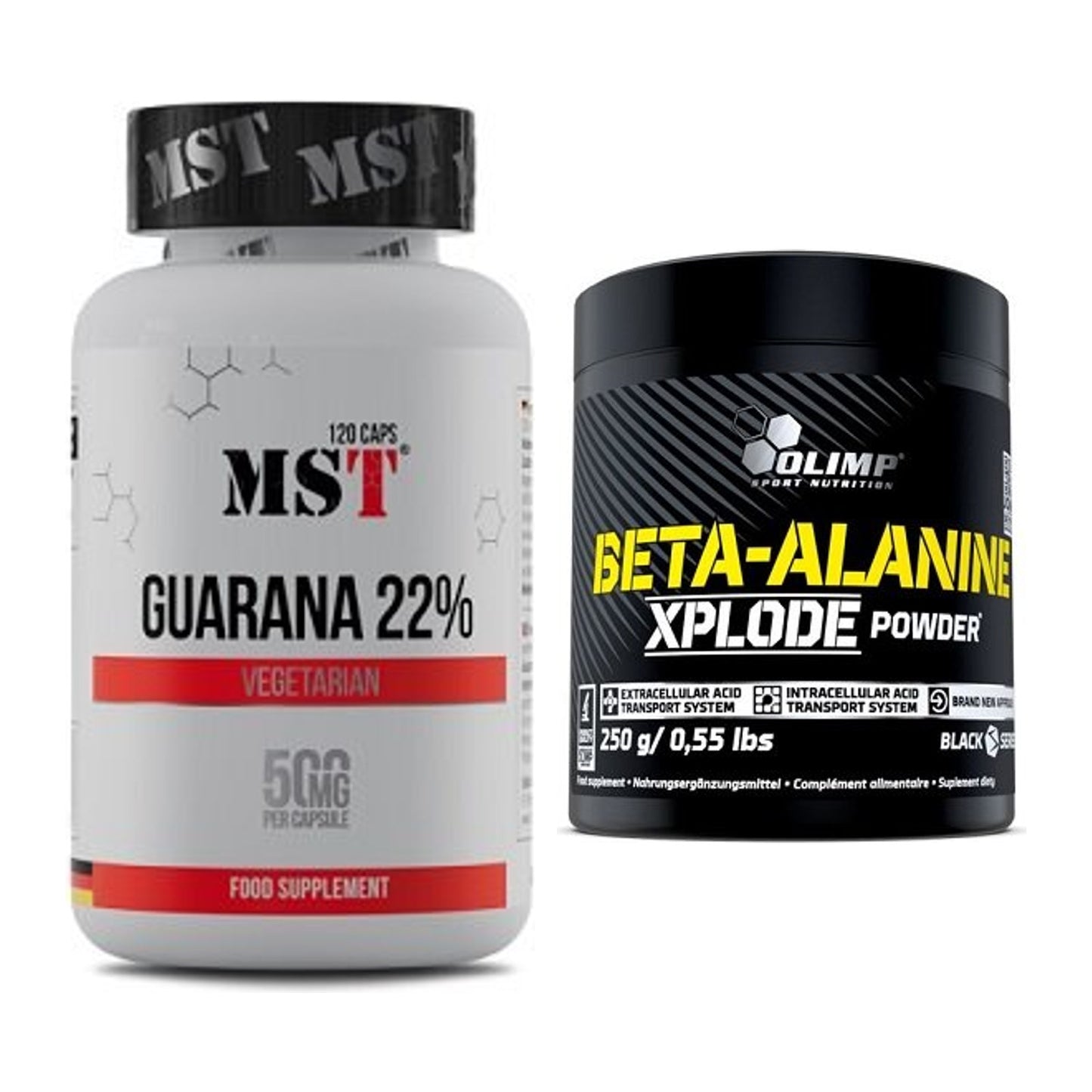 Trainings-Set: MST Guarana 22% + Olimp Beta-Alanine Xplode Powder – alle enthaltenen Artikel