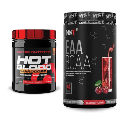 Trainings-Set: Scitec Hot Blood Hardcore + MST EAA & BCAA – alle enthaltenen Artikel