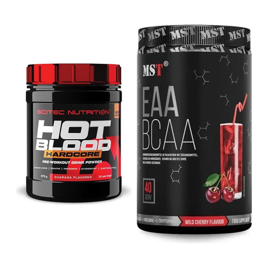 Trainings-Set: Scitec Hot Blood Hardcore + MST EAA & BCAA – alle enthaltenen Artikel
