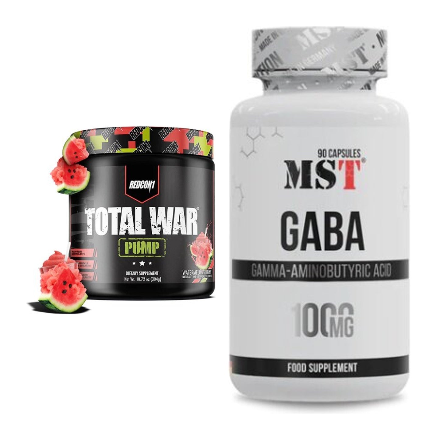 Trainings-Set: Redcon1 Total War PUMP + MST GABA 1000mg – alle enthaltenen Artikel