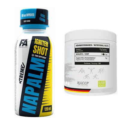 Trainings-Set: FA Nutrition Xtreme Napalm Igniter + MST Arginine HCL – alle enthaltenen Artikel