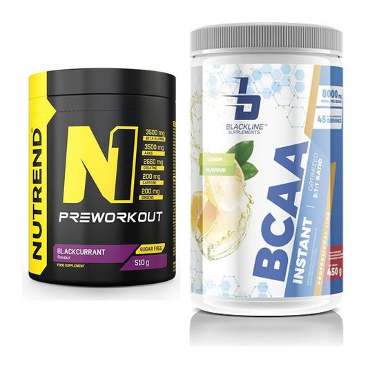 Trainings-Set: Nutrend N1 Preworkout + Blackline Supplements BCAA – alle enthaltenen Artikel