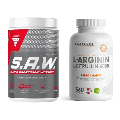 Trainings-Set: Trec Nutrition SAW Booster + ProFuel L-Arginin – alle enthaltenen Artikel