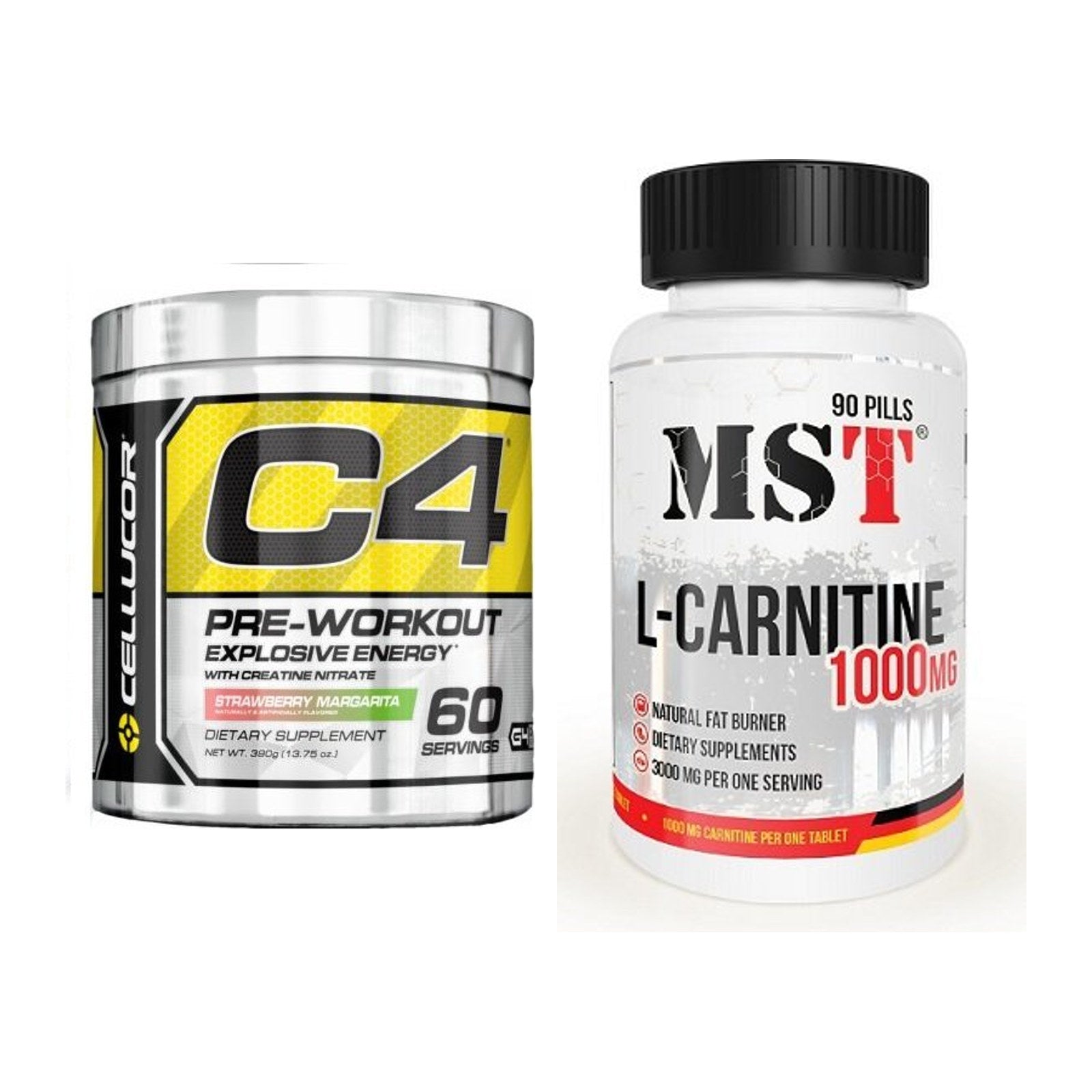 Trainings-Set: Cellucor C4 Original 60 + MST L-Carnitine 1000 (90 – alle enthaltenen Artikel