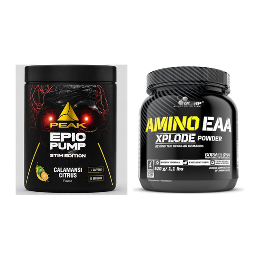 Trainings-Set: Peak Epic Pump Stim + Olimp Amino EAA Xplode – alle enthaltenen Artikel