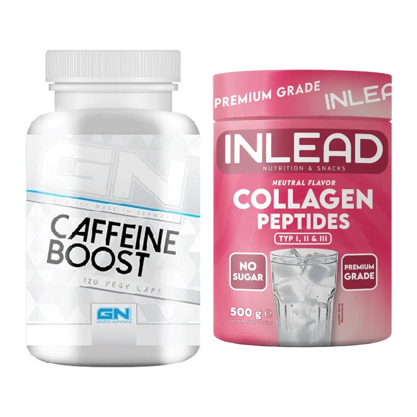 Trainings-Set: GN Caffein Boost + INLEAD Collagen Peptides Typ I, II – alle enthaltenen Artikel