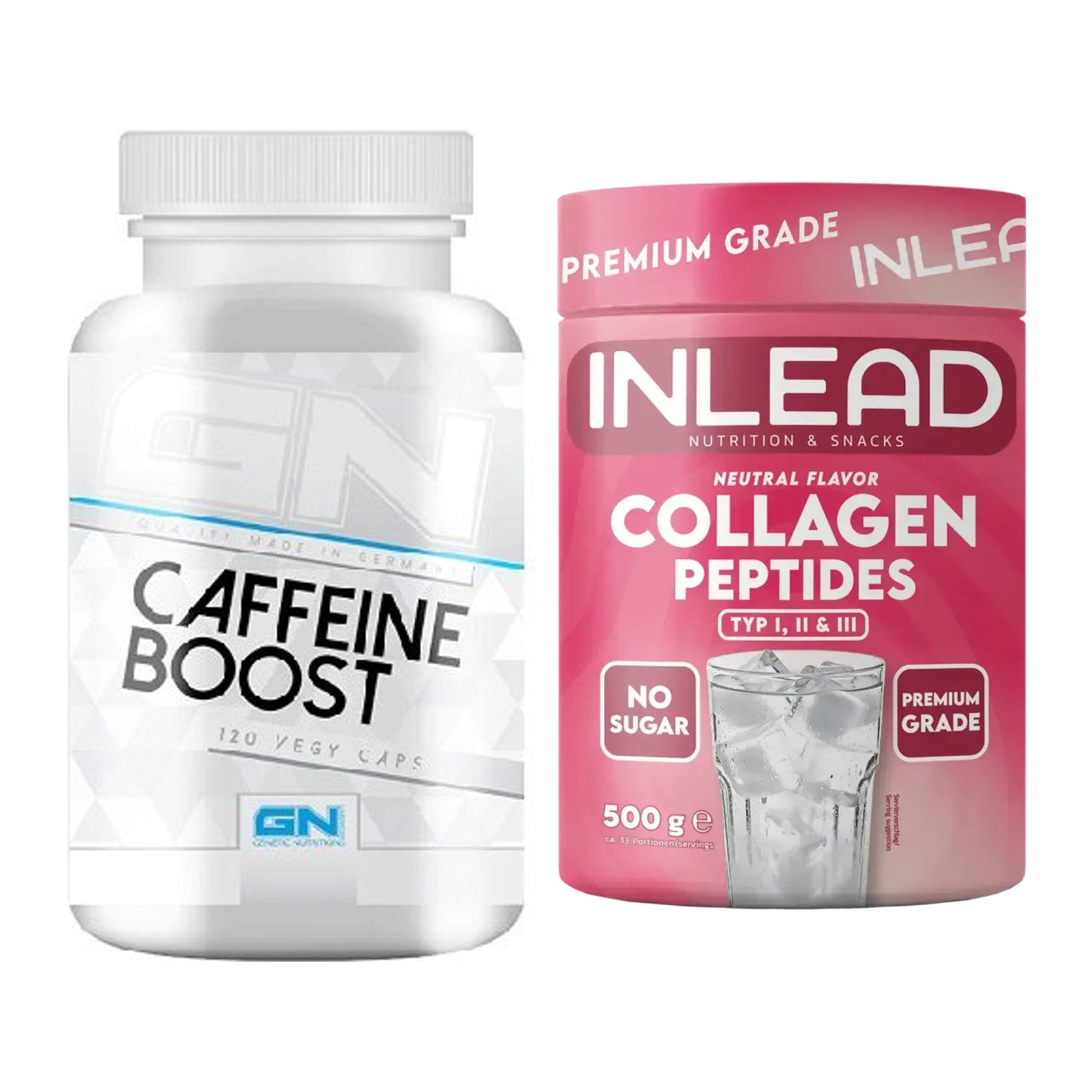 Trainings-Set: GN Caffein Boost + INLEAD Collagen Peptides Typ I, II – alle enthaltenen Artikel