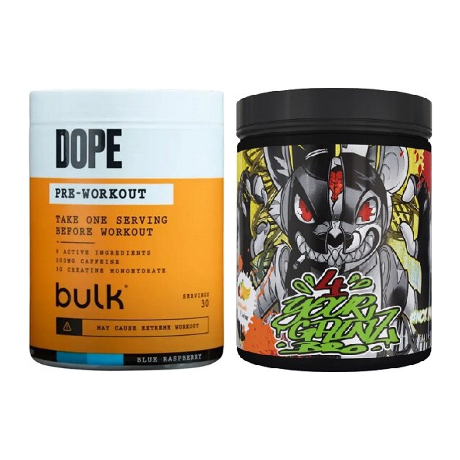 Trainings-Set: Bulk Dope Pre-Workout 30 + BPS-Pharma EAA´s 4Your – alle enthaltenen Artikel