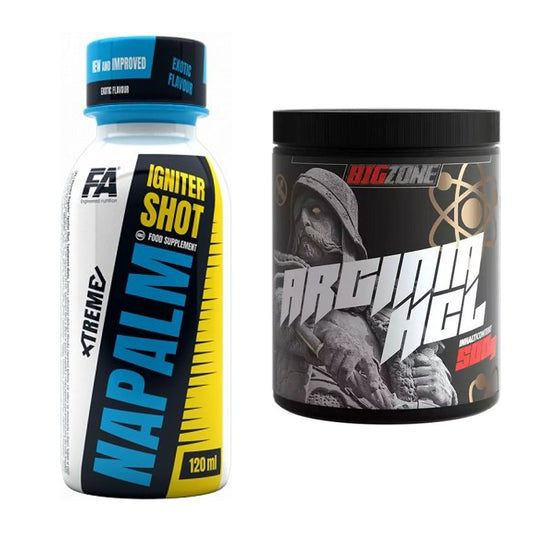 Trainings-Set: FA Nutrition Xtreme Napalm + Big Zone Arginine HCl – alle enthaltenen Artikel