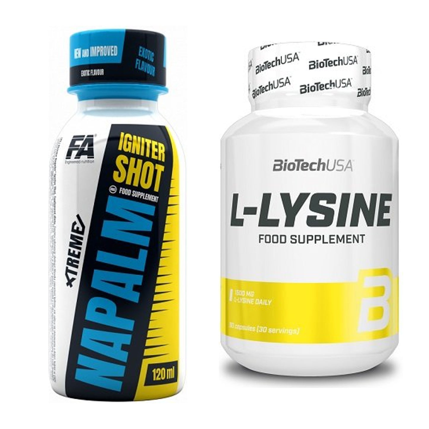 Trainings-Set: FA Nutrition Xtreme Napalm Igniter + BioTech L-Lysine – alle enthaltenen Artikel