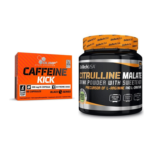 Trainings-Set: Olimp Caffeine Kick + BioTech Citrulline Malate – alle enthaltenen Artikel