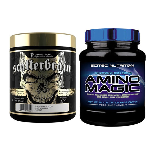 Trainings-Set: Kevin Levrone Scatterbrain + Scitec Amino Magic – alle enthaltenen Artikel