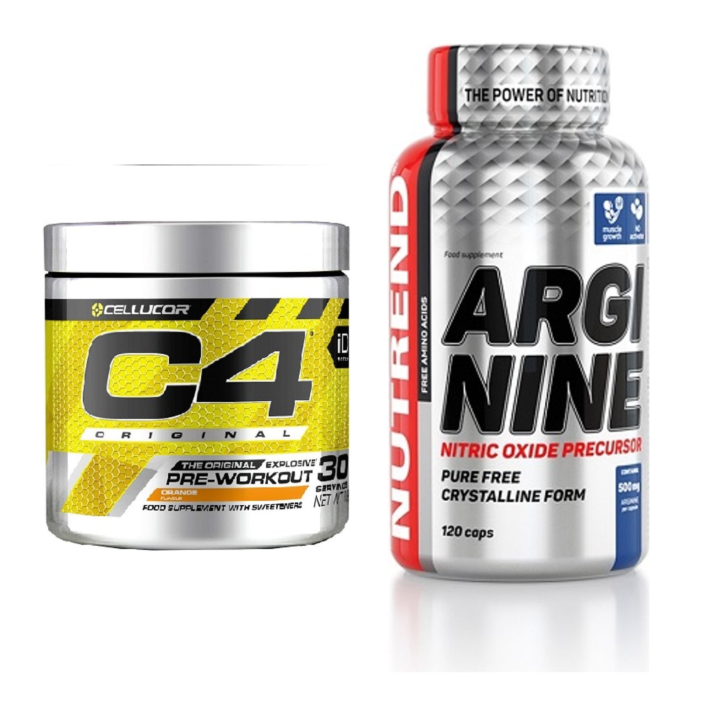 Trainings-Set: Cellucor C4 Original 30Serv. + Nutrend Arginine – alle enthaltenen Artikel