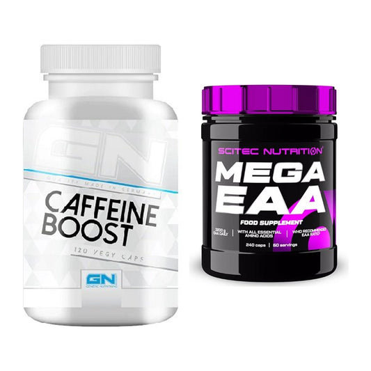 Trainings-Set: GN Caffein Boost + Scitec Mega EAA – alle enthaltenen Artikel