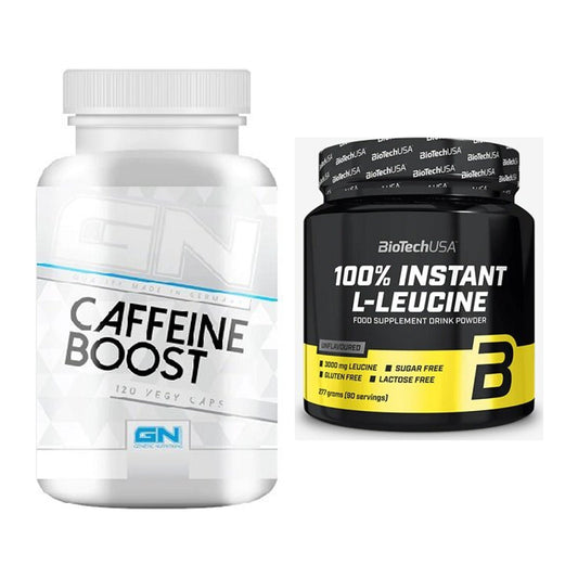 Trainings-Set: GN Caffein Boost + BioTech 100% Instant L-Leucine – alle enthaltenen Artikel