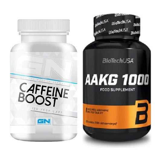 Trainings-Set: GN Caffein Boost + BioTech AAKG 1000mg 100 Tabl. – alle enthaltenen Artikel