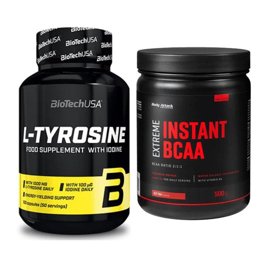 Trainings-Set: BioTech Tyrosine + Body Attack Instant BCAA Extreme – alle enthaltenen Artikel