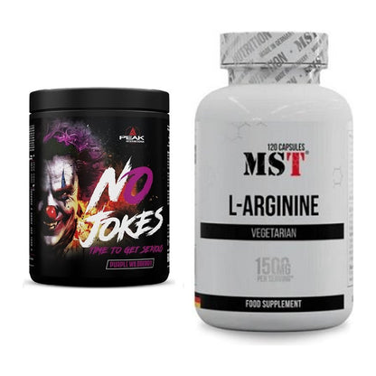 Trainings-Set: Peak No Jokes + MST L-Arginine 120 Kaps. – alle enthaltenen Artikel