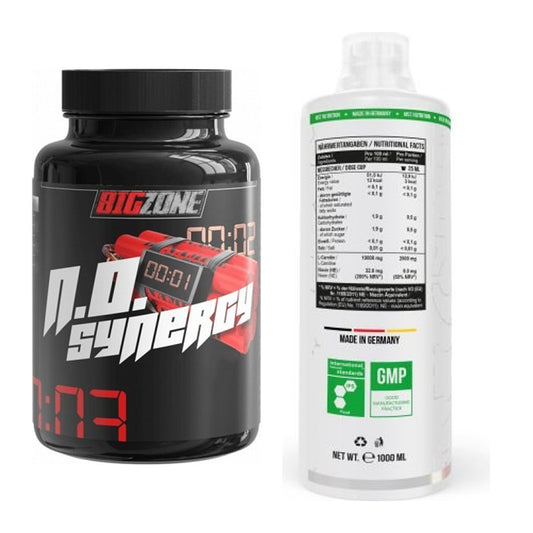 Trainings-Set: Big Zone N.O Synergy + MST L-Carnitine 100.000 (1000ml) – alle enthaltenen Artikel