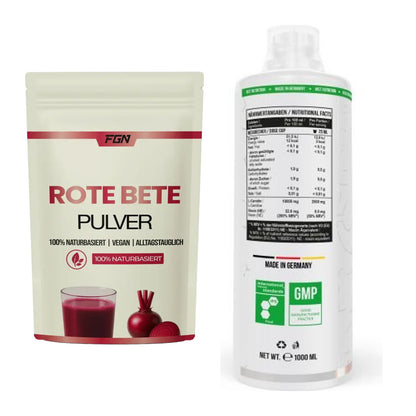 Trainings-Set: FGN Rote Beete Pulver + MST L-Carnitine 100.000 – alle enthaltenen Artikel